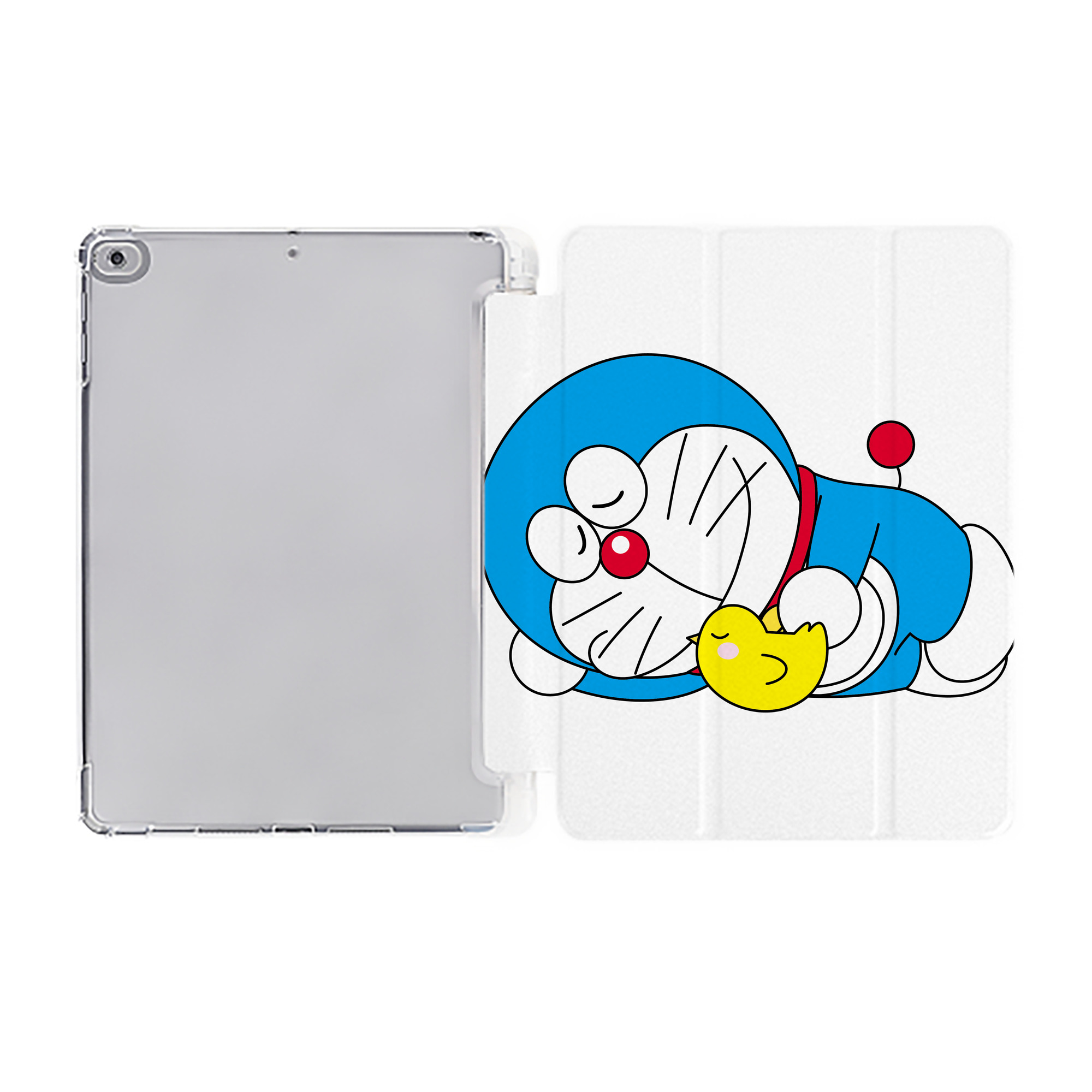 （画像用） ドラえもん Doraemon IPad ケース ペン収納付き 三つ折りスタンド PUレザー×シリコン 対応機種9.5/10.5/10.9インチ